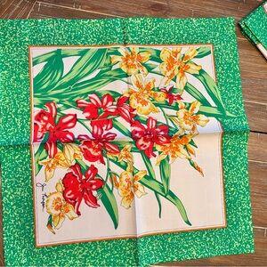 Jim Thompson Thai Silk Vintage Napkin Set (or Handkerchiefs)